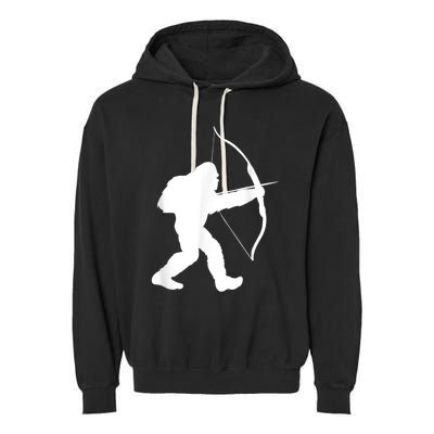 Traditional Archery Bigfoot Recurve Bow Lovers Garment-Dyed Fleece Hoodie