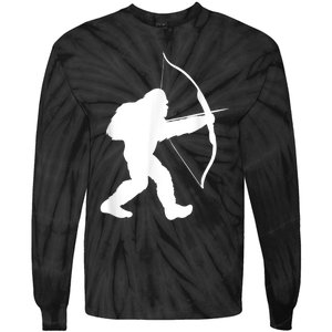 Traditional Archery Bigfoot Recurve Bow Lovers Tie-Dye Long Sleeve Shirt