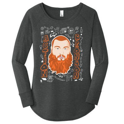 The Action Bronson Cool Vector Design Women's Perfect Tri Tunic Long Sleeve Shirt