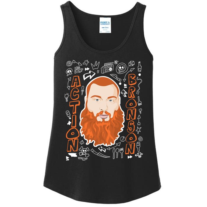 The Action Bronson Cool Vector Design Ladies Essential Tank