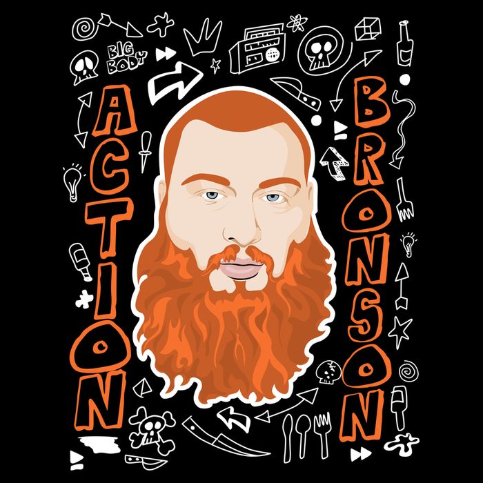 The Action Bronson Cool Vector Design Flat Bill Trucker Hat