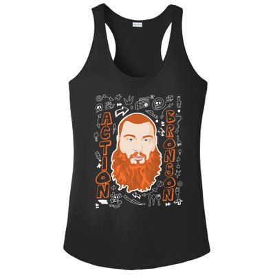 The Action Bronson Cool Vector Design Ladies PosiCharge Competitor Racerback Tank