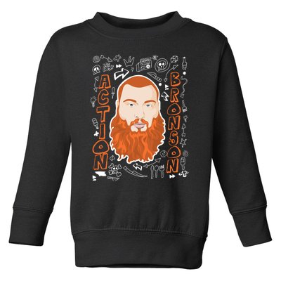 The Action Bronson Cool Vector Design Toddler Sweatshirt