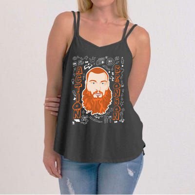 The Action Bronson Cool Vector Design Women's Strappy Tank