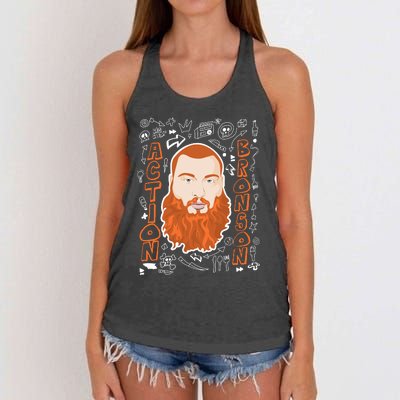 The Action Bronson Cool Vector Design Women's Knotted Racerback Tank