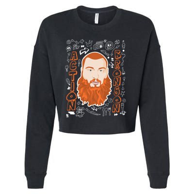 The Action Bronson Cool Vector Design Cropped Pullover Crew