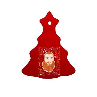 The Action Bronson Cool Vector Design Ceramic Tree Ornament