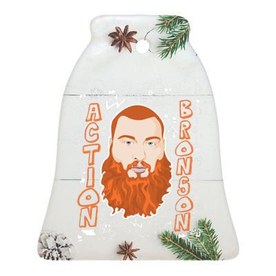 The Action Bronson Cool Vector Design Ceramic Bell Ornament