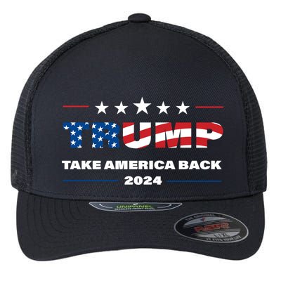 Take America Back Gift Flexfit Unipanel Trucker Cap