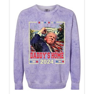 Take America Back 2024 Donald Trump 2024 DaddyS Home Trump Colorblast Crewneck Sweatshirt