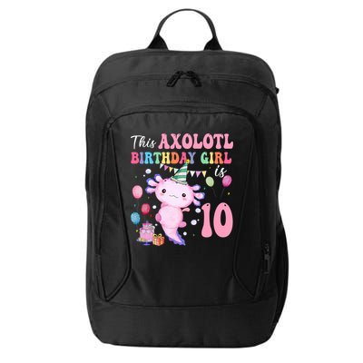 This Axolotl Birthday Girl Is 10 Years Old 10th Bday Party City Backpack