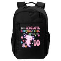 This Axolotl Birthday Girl Is 10 Years Old 10th Bday Party Backpack