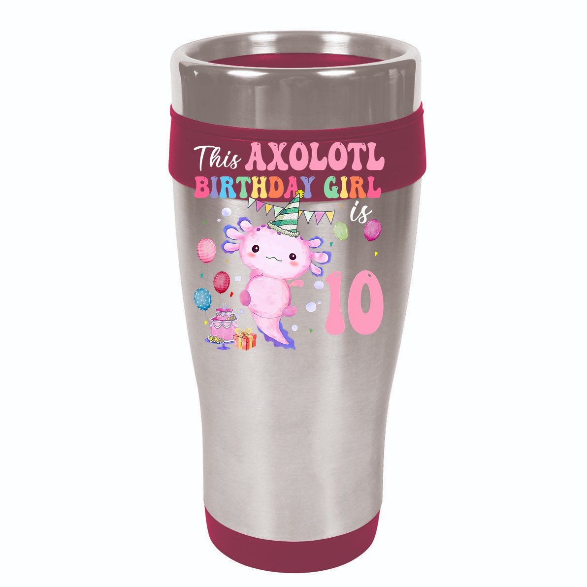 This Axolotl Birthday Girl Is 10 Years Old 10th Bday Party Sustainable Bucket Hat