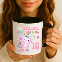 This Axolotl Birthday Girl Is 10 Years Old 10th Bday Party Mug