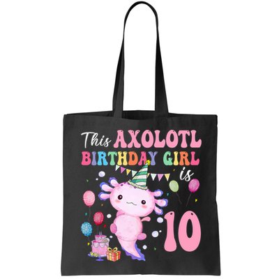 This Axolotl Birthday Girl Is 10 Years Old 10th Bday Party Bag