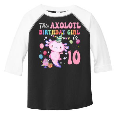 This Axolotl Birthday Girl Is 10 Years Old 10th Bday Party Toddler Fine Jersey T-Shirt