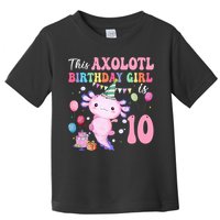 This Axolotl Birthday Girl Is 10 Years Old 10th Bday Party Toddler T-Shirt