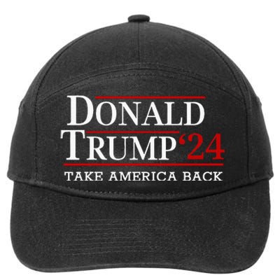 Take America Back American Flag Trump 7-Panel Snapback Hat