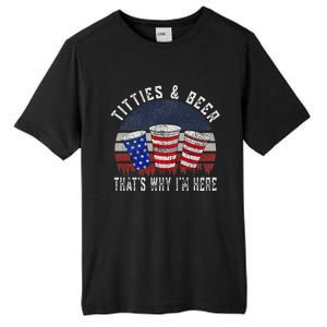 Titties And Beer 4th Of July Fun And Humor Tall Fusion ChromaSoft Performance T-Shirt