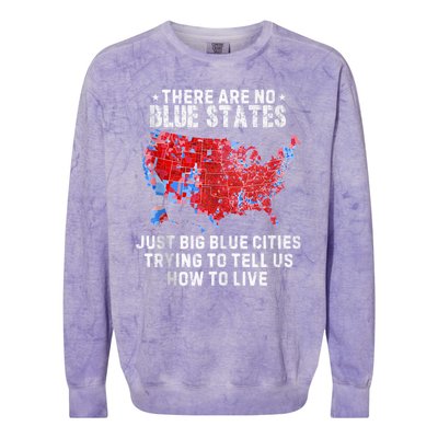 There Are Blue States Just Big Blue Cities Trying To Tell Us Colorblast Crewneck Sweatshirt