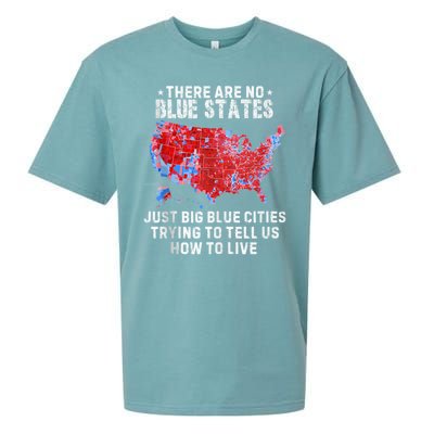 There Are Blue States Just Big Blue Cities Trying To Tell Us Sueded Cloud Jersey T-Shirt