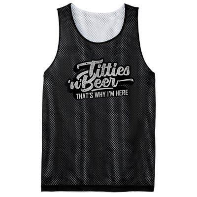 Titties And Beer Why I'm Here Funny Beer Lover Adult TShirt Mesh Reversible Basketball Jersey Tank