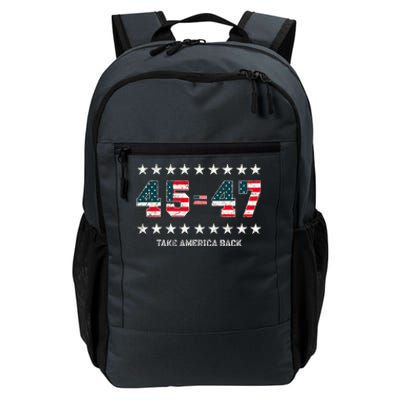 Take America Back Trump 2024 Stars 45 47 Usa President Daily Commute Backpack