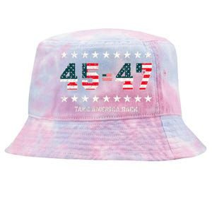 Take America Back Trump 2024 Stars 45 47 Usa President Tie-Dyed Bucket Hat