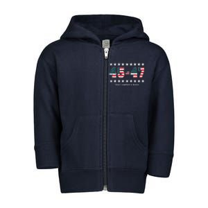 Take America Back Trump 2024 Stars 45 47 Usa President Toddler Zip Fleece Hoodie