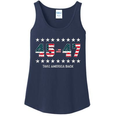 Take America Back Trump 2024 Stars 45 47 Usa President Ladies Essential Tank