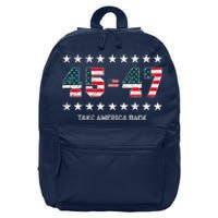 Take America Back Trump 2024 Stars 45 47 Usa President 16 in Basic Backpack