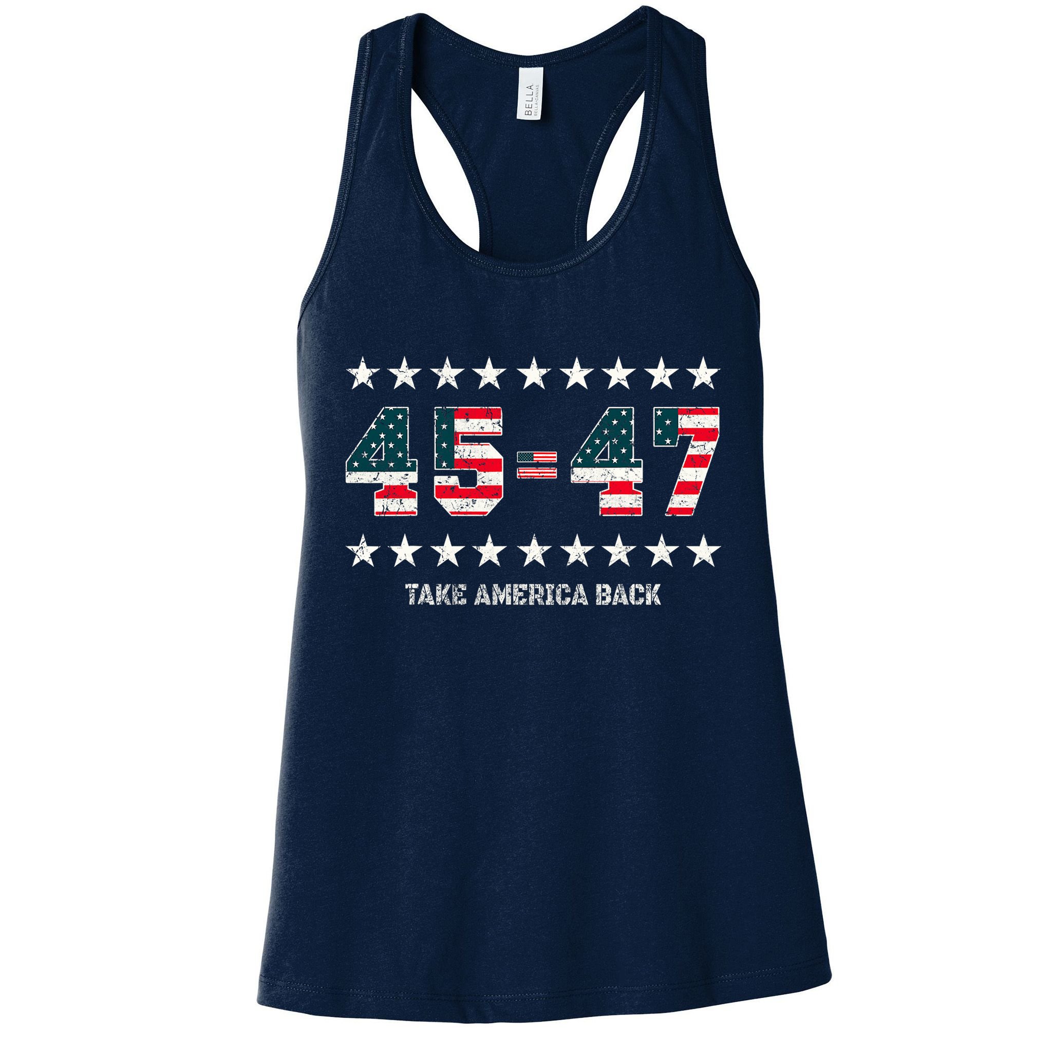 Take America Back Trump 2024 Stars 45 47 Usa President Womens Tank Top