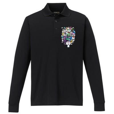 The Artist Brain Performance Long Sleeve Polo