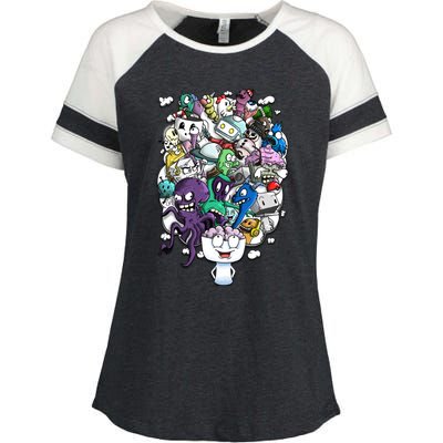 The Artist Brain Enza Ladies Jersey Colorblock Tee