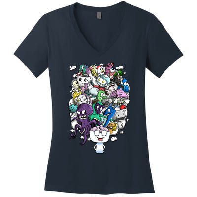 The Artist Brain Women's V-Neck T-Shirt