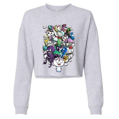 The Artist Brain Cropped Pullover Crew