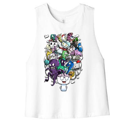 The Artist Brain Women's Racerback Cropped Tank