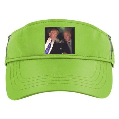 Trump And Biden Smoking Weed Adult Drive Performance Visor