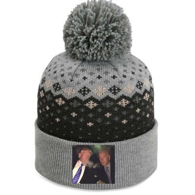 Trump And Biden Smoking Weed The Baniff Cuffed Pom Beanie