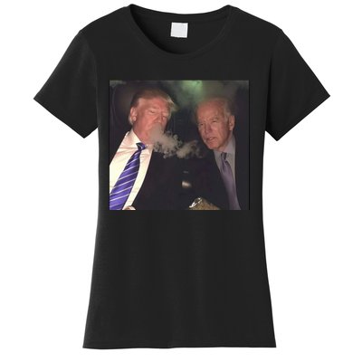 Trump And Biden Smoking Weed Women's T-Shirt