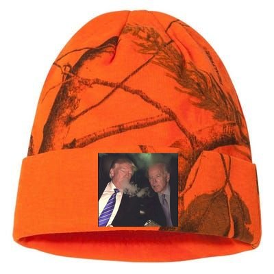 Trump And Biden Smoking Weed Kati Licensed 12" Camo Beanie