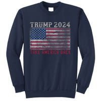 Take America Back Vintage Faded Trump 2024 Sweatshirt