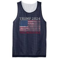 Take America Back Vintage Faded Trump 2024 Mesh Reversible Basketball Jersey Tank