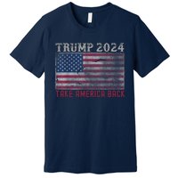 Take America Back Vintage Faded Trump 2024 Premium T-Shirt