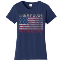 Take America Back Vintage Faded Trump 2024 Women's T-Shirt