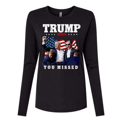 Trump Assasination Bloody Ear Bleeding Butler Pa Trump Womens Cotton Relaxed Long Sleeve T-Shirt