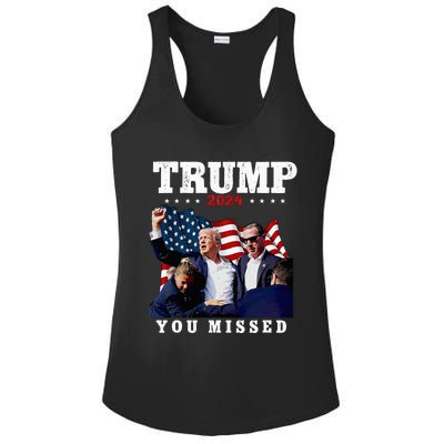 Trump Assasination Bloody Ear Bleeding Butler Pa Trump Ladies PosiCharge Competitor Racerback Tank