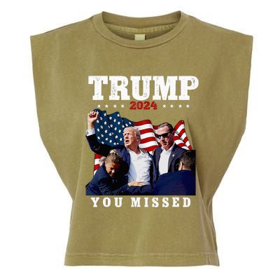 Trump Assasination Bloody Ear Bleeding Butler Pa Trump Garment-Dyed Women's Muscle Tee