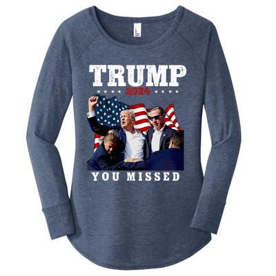 Trump Assasination Bloody Ear Bleeding Butler Pa Trump Women's Perfect Tri Tunic Long Sleeve Shirt