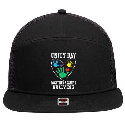 Together Against Bullying Orange Anti Bully Unity Day 7 Panel Mesh Trucker Snapback Hat